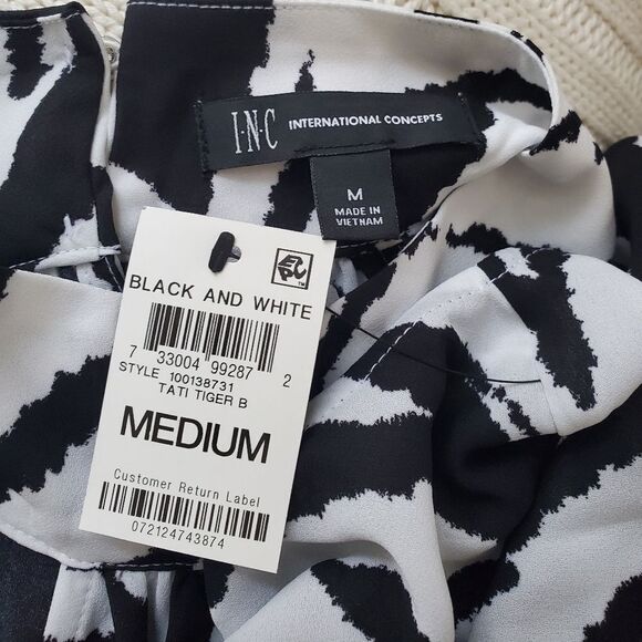 Inc International Concepts Printed Sleeveless Mock-Neck Top sz Med - Picture 12 of 14